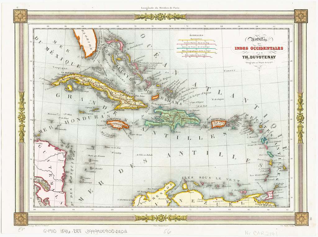 Antilles ou Indes Occidentales, 1846